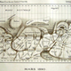An early map of Mars based on telescope observations.